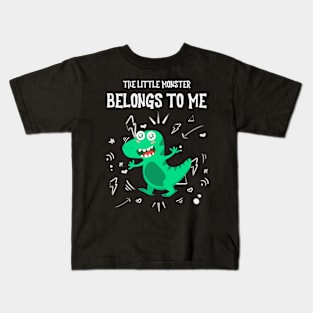 The Little Monster Belongs To Me Kids T-Shirt